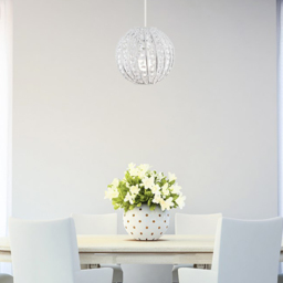 ValueLights Bead Acrylic Ball Pendant Shade - Size: 22.5 x 24 x 24cm - Silver - Wilko - thumbnail 3