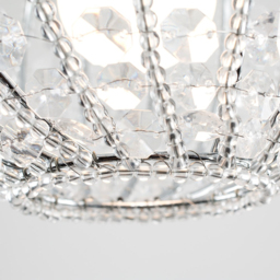 ValueLights Bead Acrylic Ball Pendant Shade - Size: 22.5 x 24 x 24cm - Silver - Wilko - thumbnail 7