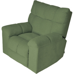 Living and Home Green Chenille Electric Swivel Recliner Chair with USB Charging - Size: 105 x 102 x 150cm - Wilko - thumbnail 3