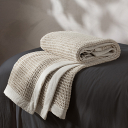 Yard Canopy Taupe Waffle Throw 240 x 260cm - Size: 260 x 240cm - Grey - Yard Living - Wilko - thumbnail 3