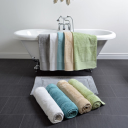 Allure Bath Fashions Marlborough Silver Grey Bamboo Cotton Non-Slip Bath Mat 50 x 80cm - Wilko - thumbnail 3