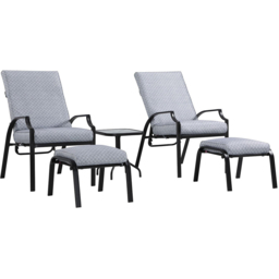 Riviera Bistro Set - Grey - Size: 2 Seater - Malay - Wilko - thumbnail 3