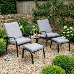 Riviera Bistro Set - Grey - Size: 2 Seater - Malay - Wilko - thumbnail 4