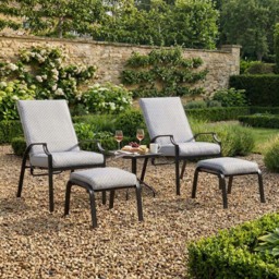 Riviera Bistro Set - Grey - Size: 2 Seater - Malay - Wilko - thumbnail 6