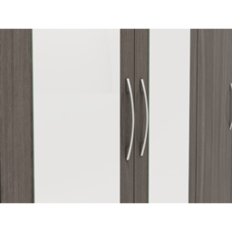 Seconique Nevada 6 Door 2 Drawer Black Wood Grain Wardrobe - Size: 6 Door, 2 Drawer - Wilko - thumbnail 4
