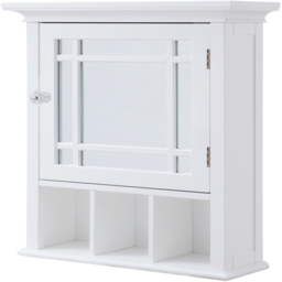 Teamson Home Neal Single Door 3 Shelf White Wooden Removable Mirrored Medicine Cabinet - Size: 61.6 x 50.8 x 16.5cm - Wilko - thumbnail 5