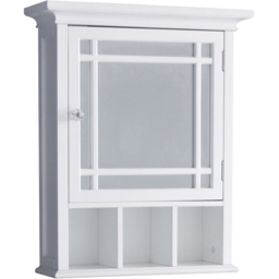 Teamson Home Neal Single Door 3 Shelf White Wooden Removable Mirrored Medicine Cabinet - Size: 61.6 x 50.8 x 16.5cm - Wilko - thumbnail 3