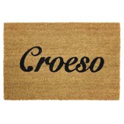 JVL Latex Coir Croeso Doormat 40 x 60cm - Brown - JVL Homewares - Wilko - thumbnail 1