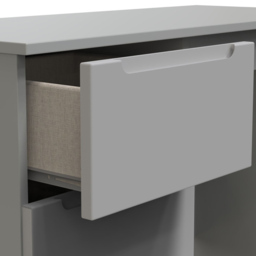 Crowndale Milan 3 Drawer Dusk Grey Dressing Table - Size: 40 x 93 x 79cm - Wilko - thumbnail 7