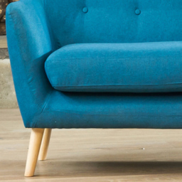 Lynwood 3 Seater Teal Fabric Sofa - Blue - Artemis Home - Wilko - thumbnail 3