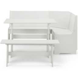 Julian Bowen Newport 5 Seater Corner Dining Set with Storage Bench Surf White - Wilko - thumbnail 4