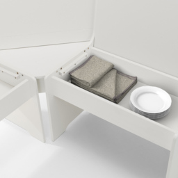 Julian Bowen Newport 5 Seater Corner Dining Set with Storage Bench Surf White - Wilko - thumbnail 5