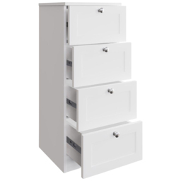 FWStyle Artus 4 Drawer White Panelled Chest of Drawers - Wilko - thumbnail 4