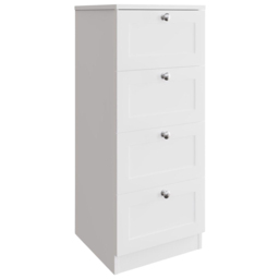 FWStyle Artus 4 Drawer White Panelled Chest of Drawers - Wilko - thumbnail 3