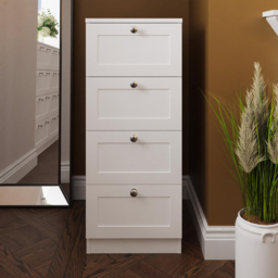 FWStyle Artus 4 Drawer White Panelled Chest of Drawers - Wilko - thumbnail 5