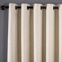 Winslow Stripe Eyelet Blackout CurtainsNatural229cm - Divante - Wilko - thumbnail 4