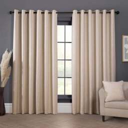 Winslow Stripe Eyelet Blackout CurtainsNatural229cm - Divante - Wilko - thumbnail 1