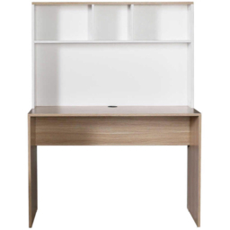 FWStyle 2 Shelf Oak and White Home Study Desk - Size: 148 x 90 x 52cm - Brown - Wilko - thumbnail 4