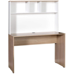 FWStyle 2 Shelf Oak and White Home Study Desk - Size: 148 x 90 x 52cm - Brown - Wilko - thumbnail 3
