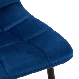 Kosy Koala 4 Seater Velvet Wooden Dining Set Blue - Brown - Wilko - thumbnail 4