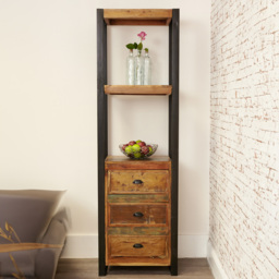 Baumhaus Urban Chic 3 Drawer 2 Shelf Alcove Bookcase - Multi - Wilko - thumbnail 3
