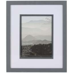 The Port. Co Gallery Inlay Grey Mounted Box Photo Frame 8 x 6 inch - Size: A5 - Wilko - thumbnail 1