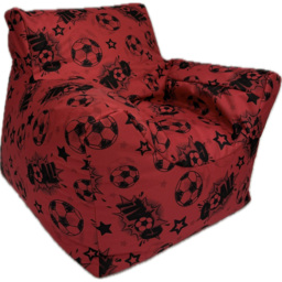 Kaikoo Goal Print Funzee Bean Bag Chair - Red - Wilko - thumbnail 3