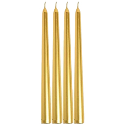 Marco Paul Silver Scented Taper Candles 4 Pack - Size: 6 x 11 x 6cm - Gold - Wilko