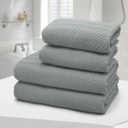 Velosso Moda Silver Hand Towel Set of 2 - Grey - Wilko - thumbnail 3