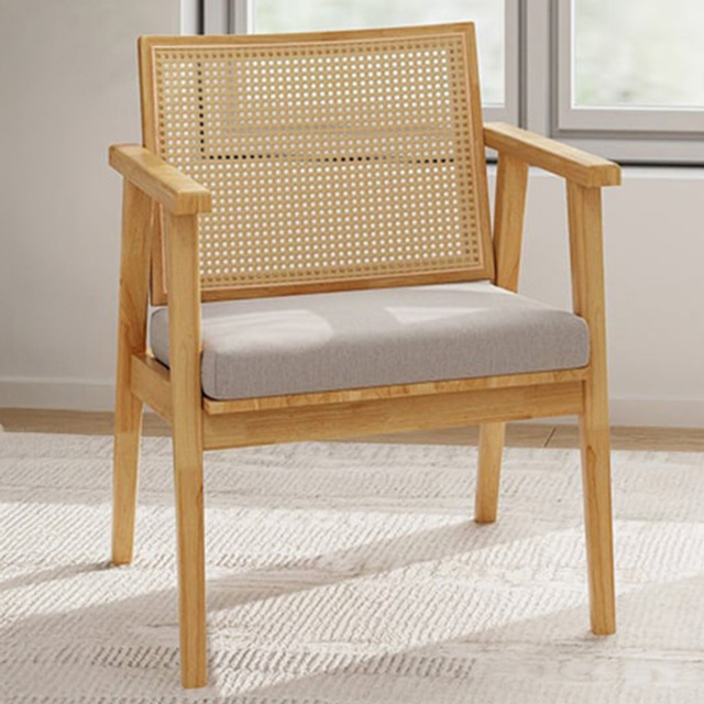 Costway Natural Rattan Modern Accent Chair - Size: Single - Cream - Wilko - image 1