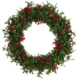 Large Red Berry and Holly Wreath - Wilko - thumbnail 3