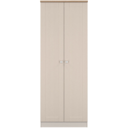 Crowndale Sussex 2 Door Kashmir Ash and Bardolino Oak Tall Wardrobe Ready Assembled - Kashmir Ash & Bardolino Oak - Wilko - thumbnail 3