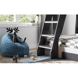 Flair Flick Triple Sleeper Grey Single Drawer Wooden Bunk Bed with Shelves - Size: Single + Small Double - Wilko - thumbnail 5