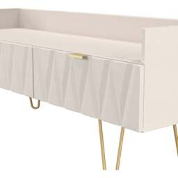Crowndale Diamond 2 Drawer Kashmir Matt Wide TV Unit Ready Assembled - Size: 50 x 128 x 39cm - Wilko - thumbnail 6