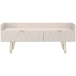 Crowndale Diamond 2 Drawer Kashmir Matt Wide TV Unit Ready Assembled - Size: 50 x 128 x 39cm - Wilko - thumbnail 3