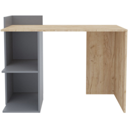 Shefa Iris 2 Shelf Computer Desk Anthracite and Gold Craft Oak - Size: 106 x 1124 x 543cm - Anthracite - Gold craft oak - Wilko - thumbnail 4