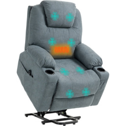HOMCOM Grey Electric Recliner Lift Chair with Vibration Massage - Size: Single - Wilko - thumbnail 3