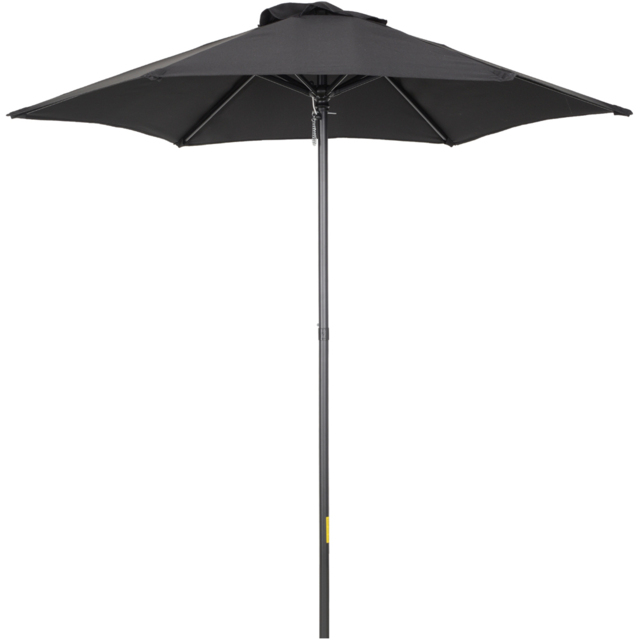 Outsunny Black Push Open Parasol 2m - Wilko - image 1