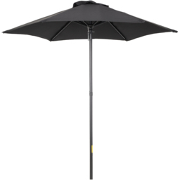 Outsunny Black Push Open Parasol 2m - Wilko - thumbnail 1
