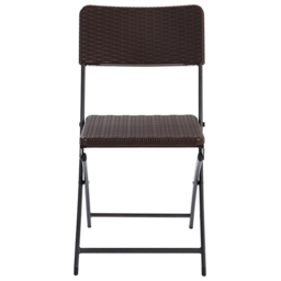 Living and Home Set of 2 Outdoor Rattan Plastic Chair - Size: 1 Seater - Brown - Wilko - thumbnail 5