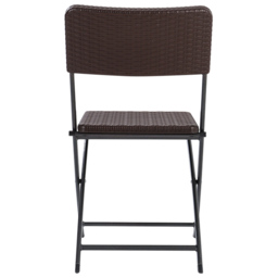 Living and Home Set of 2 Outdoor Rattan Plastic Chair - Size: 1 Seater - Brown - Wilko - thumbnail 7