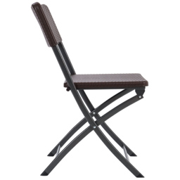 Living and Home Set of 2 Outdoor Rattan Plastic Chair - Size: 1 Seater - Brown - Wilko - thumbnail 6