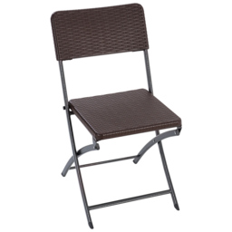 Living and Home Set of 2 Outdoor Rattan Plastic Chair - Size: 1 Seater - Brown - Wilko - thumbnail 4