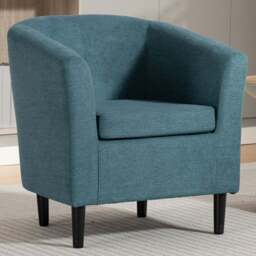 Artemis Home Beulah Teal Fabric Accent Chair - Size: Single - Wilko - thumbnail 1