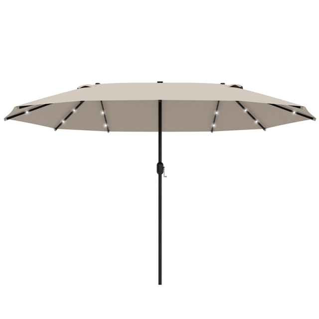 Outsunny 4.4m Sun Umbrella Khaki - Green - Wilko - image 1