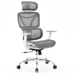 Shankar Elite Grey and White Mesh Office Chair - Size: 124 x 66 x 62cm - Wilko - thumbnail 3