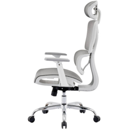 Shankar Elite Grey and White Mesh Office Chair - Size: 124 x 66 x 62cm - Wilko - thumbnail 6
