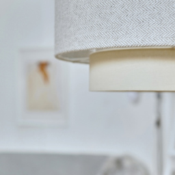 ValueLights Weaver Cream and Grey Herringbone Ceiling Lamp Shade - Size: 30 x 17.5 x 30cm - Wilko - thumbnail 6