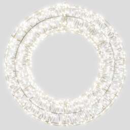 Xmas Haus Cool White LED Metal Wreath 50cm - Black - Wilko - thumbnail 4