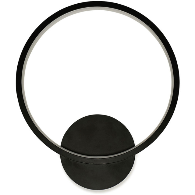 ValueLights Infinity Black Circle Integrated LED Wall Light - Size: 30 x 30.6 x 5.5cm - Wilko - image 1
